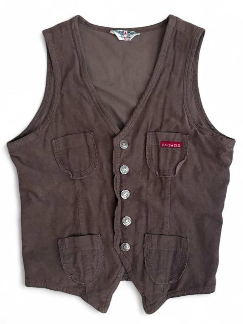 Y2K vintage Hard Tail corduroy vest in brown